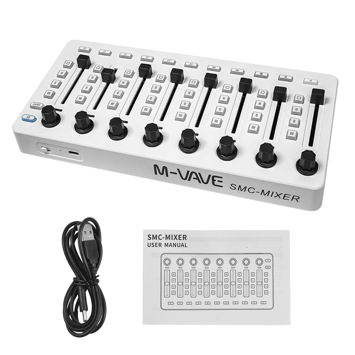 Midi Controller Pad - Controlador MIDI inalámbrico M-VAVE SMC-Mixer, 43