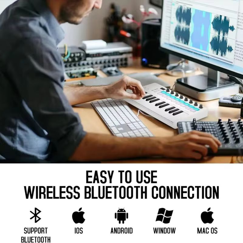 Controlador de teclado MIDI M- - Midi Controller Pad reseña y precio