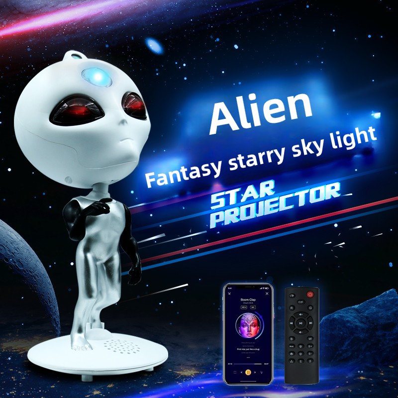 Proyector Alien Galaxy Star co - Audio Music Spotify reseña y precio