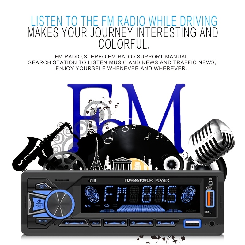 Radio FM para Auto 1DIN, Repro - Audio Without Music reseña y precio